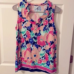Gently Used Crown&Ivy Sleeveless Ruffled Top